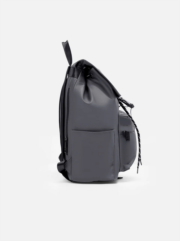 Black Leatherette Camping Backpack
